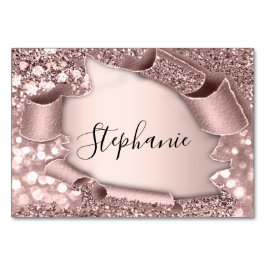Tabelle Name Tag Rose Glam Glitzer 3D Hochzeitstab Tischnummer