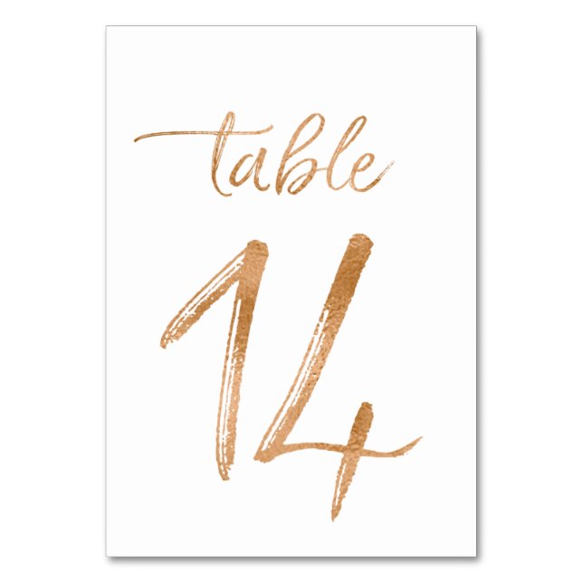 Tabelle Nr. 14 Tischnummer (Vorderseite)
