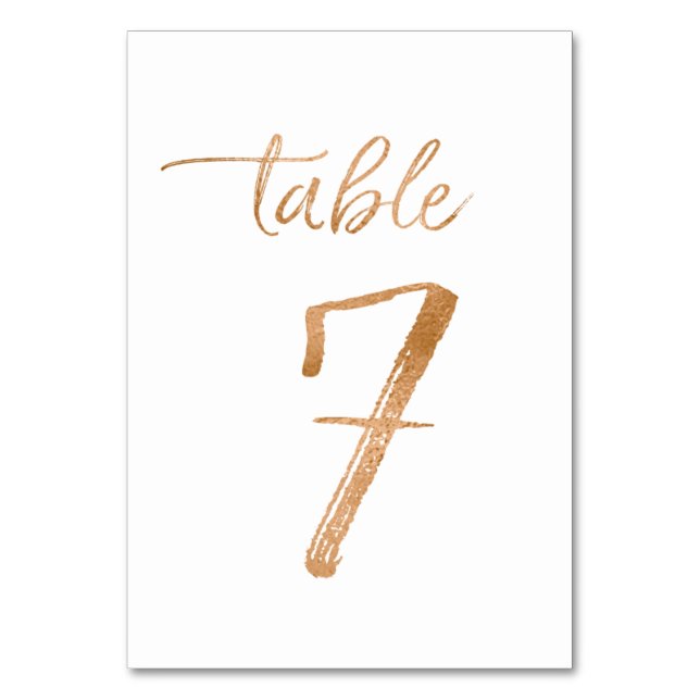 Tabelle Nr. 7 Tischnummer (Vorderseite)
