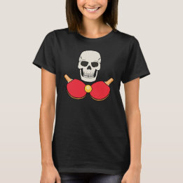 TABELLE TENNIS SKULL T - Shirt Design for Women