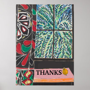 Tabelle unter Fenster, nach Zufriedenheit Poster