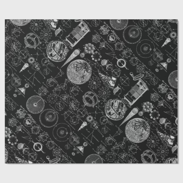 Tabelle von Astronomie Geschenkpapier (Flach)