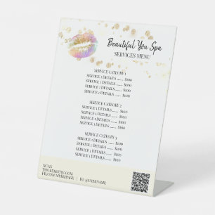 *~* Tabelle Zelt Tabletop Glitzer LIPS Fußbodensig Sockelschild