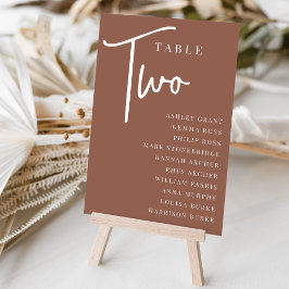 Tabelle ZWEI mit Rosthandschrift + Gästebamen Tischnummer