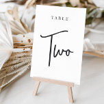 Tabelle ZWEI Tischnummer<br><div class="desc">Einfache und schicke Tischnummer-Karten in Schwarz und Weiß machen bei Ihrer Hochzeit oder Veranstaltung ein elegantes Statement. Das Design bietet "table [number]" in einem spannenden Mix aus klassischen Serifen und handgeschriebenen Skripten. Design wiederholt sich auf beiden Seiten. Einzelne nummerierte Karten werden separat verkauft; bestellen Sie jede Tischnummer einzeln aus unserer...</div>