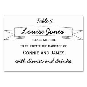 Tabellen-Ortsname für Wedding Tischnummer