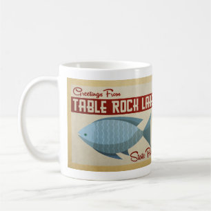 Tabellen-Rock See-Fisch-Vintage Reise Kaffeetasse