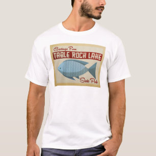 Tabellen-Rock See-Fisch-Vintage Reise T-Shirt