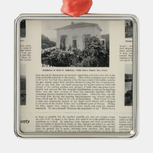 Tabellen-Waldungs-Ranch, Kalifornien Silbernes Ornament