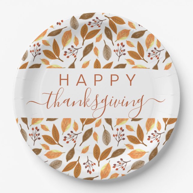 Tabelleneinstellung für Erntedank - Design von Her Pappteller (Vorderseite)