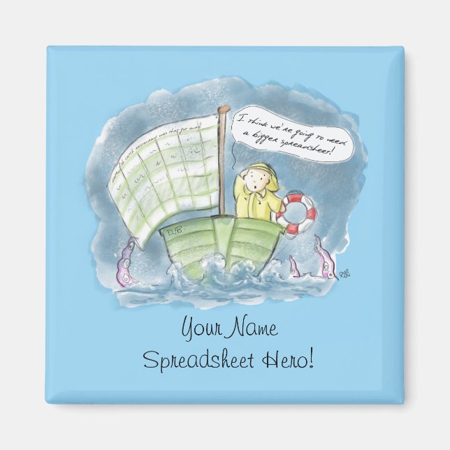 Tabellenkalkulation Hero Stormy Waters Magnet (Vorne)