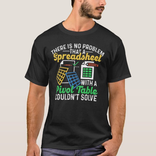 Tabellenkalkulation mit einem Pivot-Table-Problem, T-Shirt (Vorderseite)