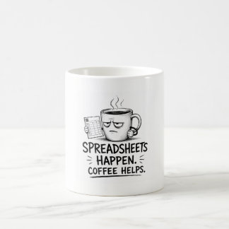 Tabellenkalkulationen passieren Kaffee hilft Lusti Kaffeetasse