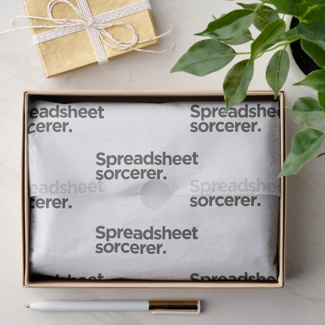 Tabellenkalkulations-Zauberer | Lustiges Geschenk  Seidenpapier (Geschenk)