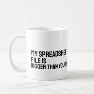 Tabellenkalkulationstabelle Funny Mug Kaffeetasse