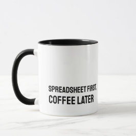 Tabellenkalkulationstabelle Funny Mug Tasse