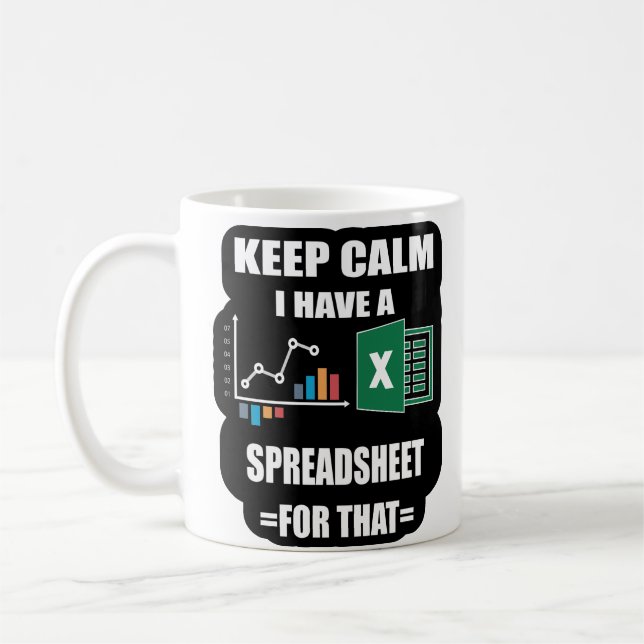 Tabellenkalkulationstabellen, Excel-Tasse-Shortcut Kaffeetasse (Links)
