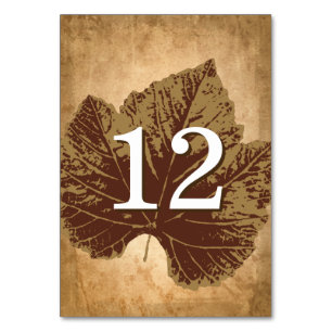 Tabellenkarte für Herbst   Rustikale Hochzeit im H Tischnummer