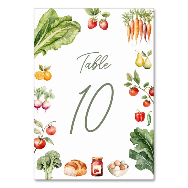 Tabellenkarte Tischnummer (Vorderseite)