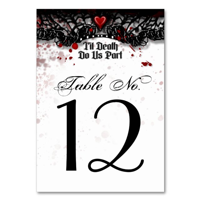 Tabellenkarte Tischnummer (Vorderseite)