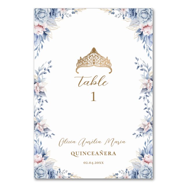 Tabellenkarte Tischnummer (Vorderseite)