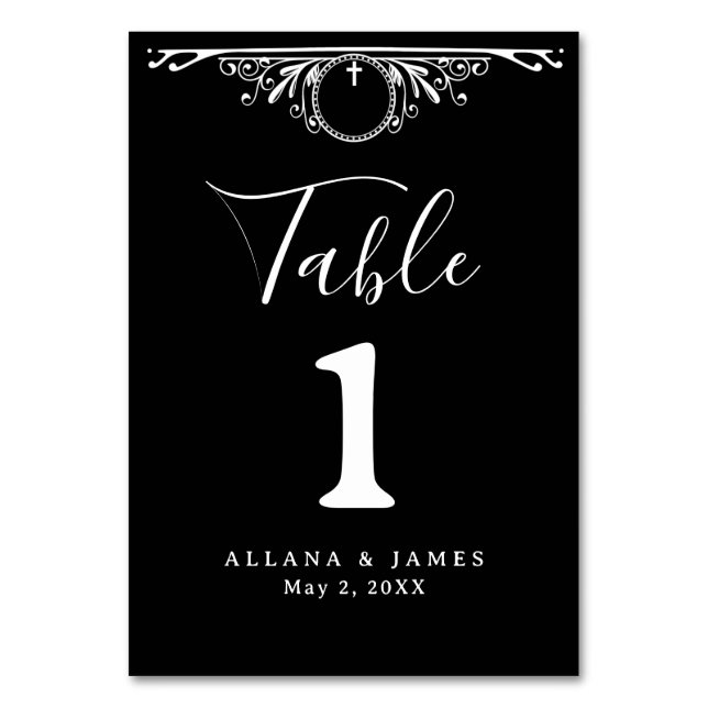 Tabellenkarte Tischnummer (Vorderseite)