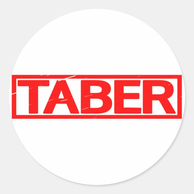 Taber-Briefmarke Runder Aufkleber (Vorderseite)