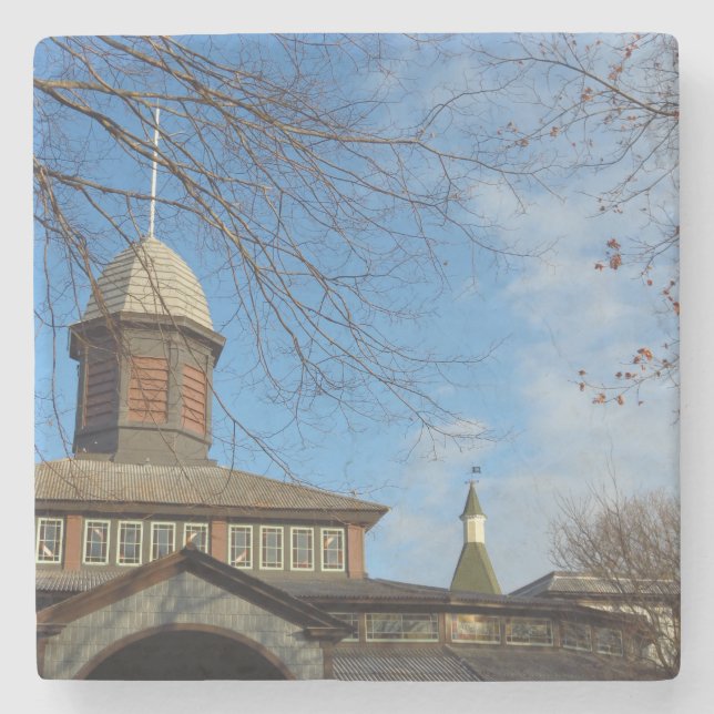 Tabernacle and Church Steeple - Martha's Vineyard Steinuntersetzer (Vorderseite)
