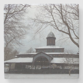 Tabernacle and Snow Gray Skies - Martha's Vineyard Steinuntersetzer