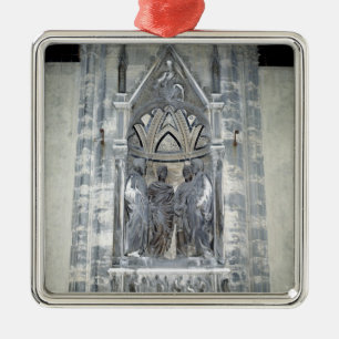 Tabernacle mit vier gekrönten Heiligen Silbernes Ornament