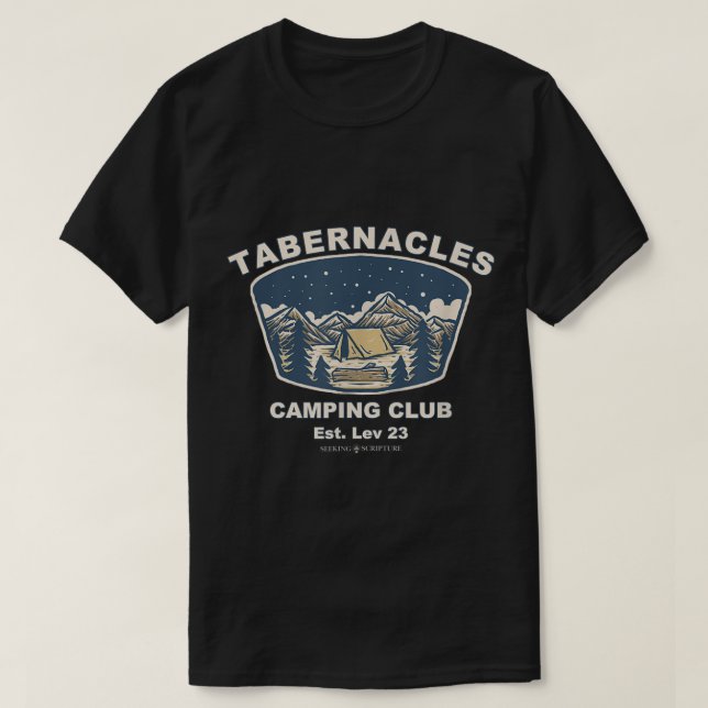 Tabernacles Camping Club Sukkot T-Shirt (Design vorne)