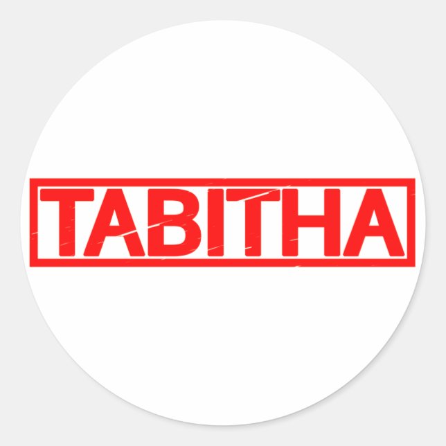 Tabitha Briefmarke Runder Aufkleber (Vorderseite)