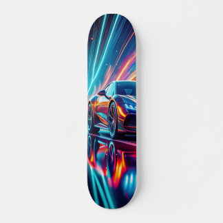 Tabla de Skate Carro con Reflejos de Colores Skateboard