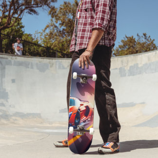 Tabla de Skate Coche Superdeportivo Naranja Skateboard