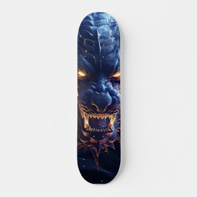 Tabla de Skate Demoníaco dragón azul Skateboard (Vorne)