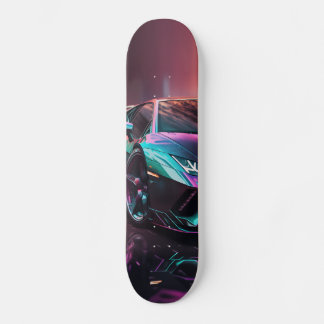 Tabla de Skate Deportivo de Tonos Violeta y Azul Skateboard