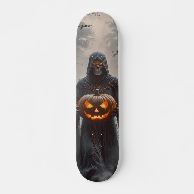 Tabla de Skate Fantasma con Calabaza Skateboard (Vorne)