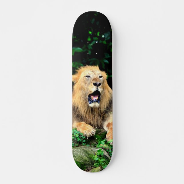 Tabla de Skate León Salvaje Bostezando Skateboard (Vorne)