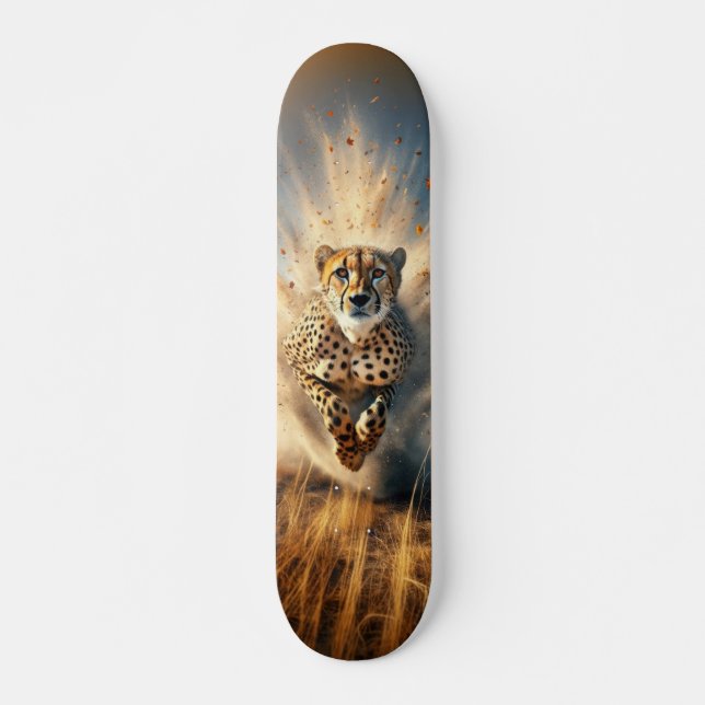 Tabla de Skate Leopardo en Veloz Carrera Skateboard (Vorne)