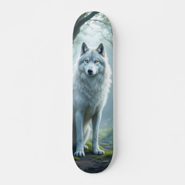 Tabla de Skate Lobo Blanco Salvaje Skateboard (Vorne)