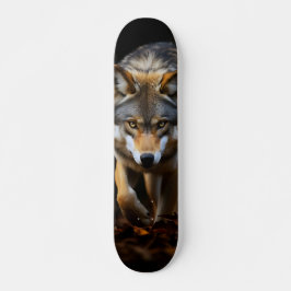 Tabla de Skate Lobo Salvaje en la Oscuridad Skateboard