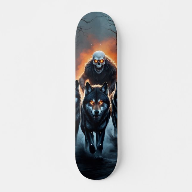 Tabla de Skate Los Lobos y el Monstruo Skateboard (Vorne)