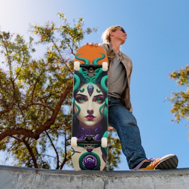 Tabla de Skate Mitológica Mujer Serpiente Skateboard (Außenbereich 1)