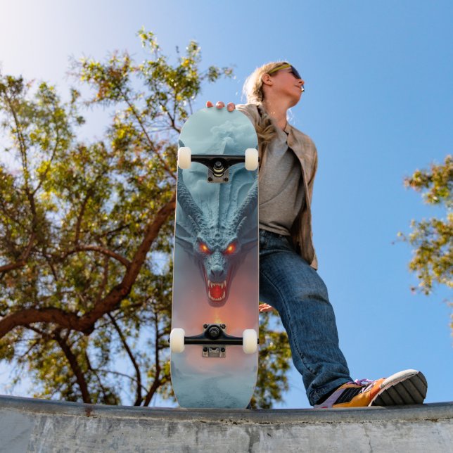 Tabla de Skate Monstruo Rectil con Cuernos Skateboard (Außenbereich 1)