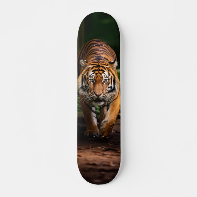 Tabla de Skate Tigre en el Bosque oscuro Skateboard (Vorne)