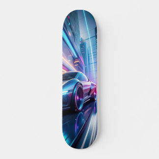 Tabla de Skate Vehículo en una Ciudad Futurista Skateboard