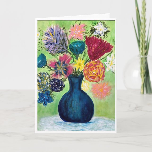 Table Bouquet Card<Blank Inside> Einladung (Vorderseite)