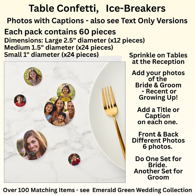 Table Confetti 60pc - Add Your Photos & Captions   Konfetti (Von Creator hochgeladen)