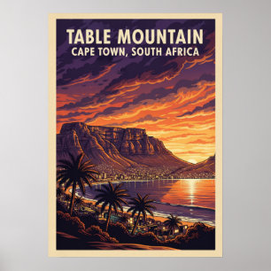 Table Mountain Cape Town - Südafrika V04 Poster