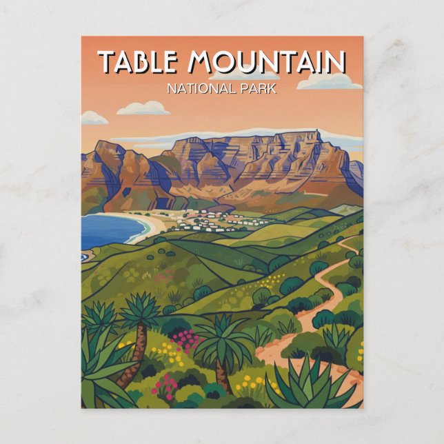 Table Mountain National Park South Africa Postkarte (Vorderseite)